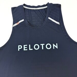 Rhone x Peloton Mens Navy XL Blue Mesh Performance Training Tank Top FLAW